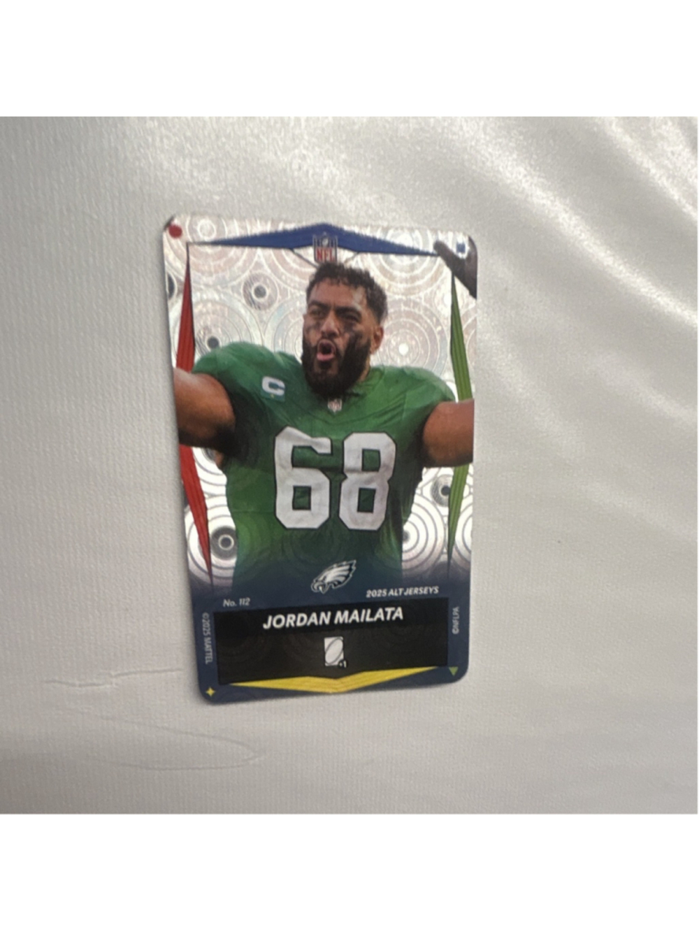 UNO Elite Jordan Mailata 2025 ALT JERSEYS Insert #112 Philadelphia Eagles - Picture 2 of 5